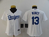 Women Dodgers 13 Max Muncy White 2020 Nike Cool Base Jersey,baseball caps,new era cap wholesale,wholesale hats